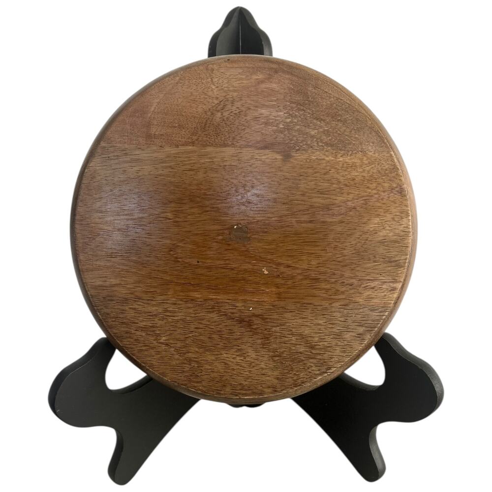 Pumpkin Fall Harvest Wooden Serving Bowl - Picture 2 of 3